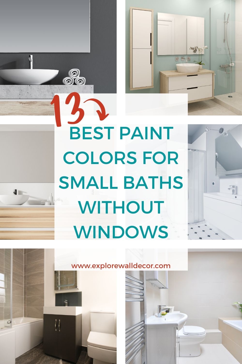 13 of the Best Paint Colors for Small Bathrooms Without Windows ...