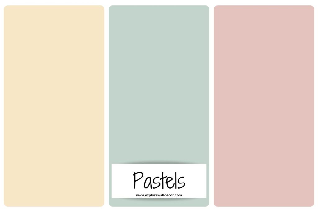 pastel cottagecore color scheme with windham cream, palladian blue, and georgia pink