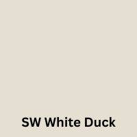 sw white duck off-white paint color sample