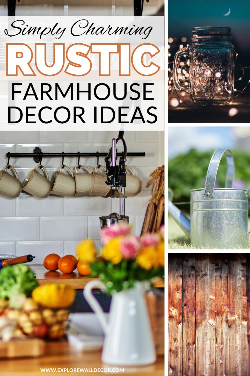 Charming Ways to Add Rustic Farmhouse Decor to Your Home - Explore Wall ...